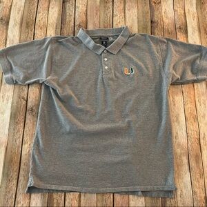 University of Miami hurricanes mens short sleeve polo shirt | size extra Large